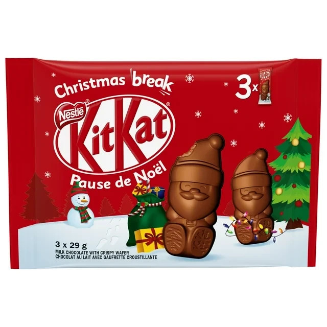 Kit Kat Chocolate Santa 29g X 3" Holiday Milk Chocolate