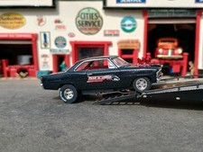 Ho Slot Car Black Metal Flake 1967 Chevy Nova New SS New Metal Body With New Ult