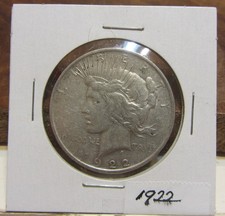 1922 P Peace Dollar 90% Silver U.S. Silver Coin