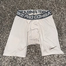Nike Pro Combat Compression Shorts Men  s Small White Dri-Fit
