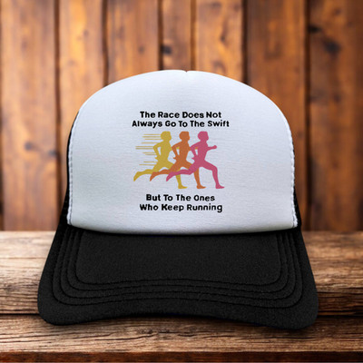 NYC Marathon Unisex Trucker Hat Black Just Do It Keep Running Motivational Gift