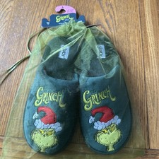 Dr Seuss  the Grinch  Soft Fur Cosy slippers Ladies UK Size 7/8 new 