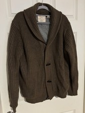 Original Weatherproof Vintage Toggle Sweater, 100 Acrylic, Men's Large, Brown