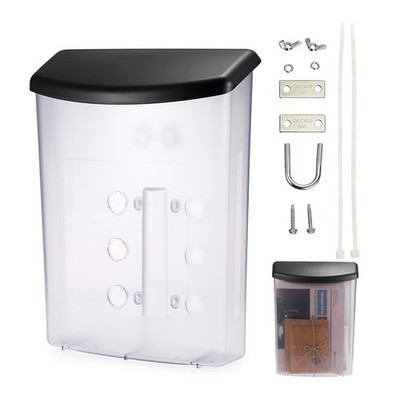 BTSKY Outdoor Brochure Holder Plastic Literature Display Box Wall Mount Postcard