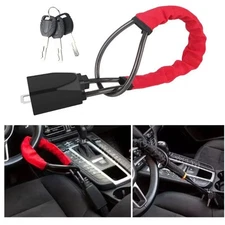 Car Steering Wheel Lock Anti-theft Steel Cable Security Device Universal Fit for