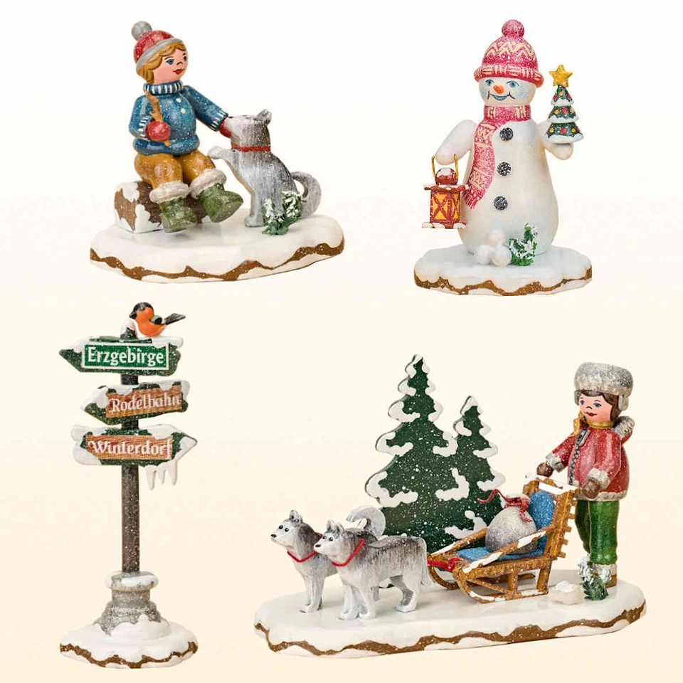 Winterkinder Durch den Winterwald Oscar Wegweiser & Schneemann 4-teilig neu 2026 - Bild 1 von 4