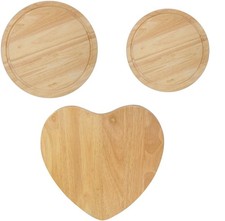 Wood Serving Board Round and Heart Shape Wood Cutting Chopping Serving Boards
