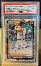 Konnor Griffin -Pirates: 1st 2024 Bowman Chrome Sparkle Auto 36/71 PSA 9 #CPA-KG