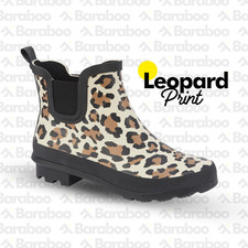 Ladies Wide Short Wellies Boots Rubber Waterproof Twin Gusset Gardening Shoes