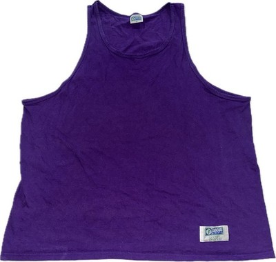  Vintage Discus Athletic Purple Muscle Tank Top Shirt Mens 2XL