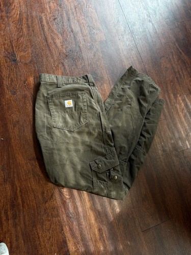 Carhartt Cargo Hose Herren 42x32 Braun Double Knee Ripstop Relaxed Fit B342 DFE