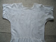 altes historisches Kleid Unterkleid mit Hohlsaum wei&szlig; Vintage Retro