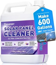 Solar Panel Cleaner 1Gallon Makes 600 Gallons , Ultra Concentrated Glass  Sola