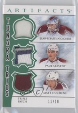 2012-13 Artifacts Emerald 11/18 Jean-Sebastien Giguere Paul Stastny Patch 2d8