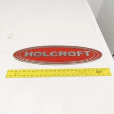 Holcroft Cast Aluminum Name Emblem Legend Logo Plate 23-1/4" x 6-1/4"
