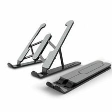 Black White Portable Adjustable Laptop Stand Notebook Tablet Holder Foldable