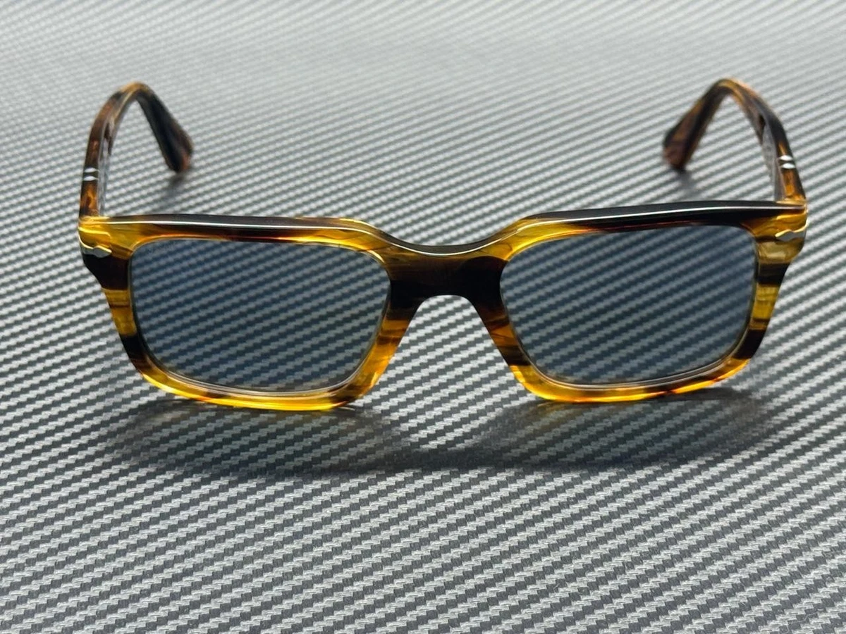 PERSOL PO3272S 123556 Striped Brown Blue Men's 55 mm Sunglasses