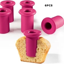 Practical 6PCS Reusable Pastry Core-Extracting Mold for Cupcake &Dessert Filling