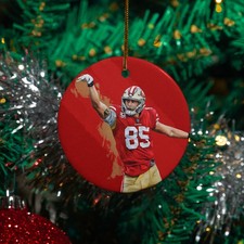 George Kittle Star Player - San Francisco Fans Christmas Ceramic Ornament Gift