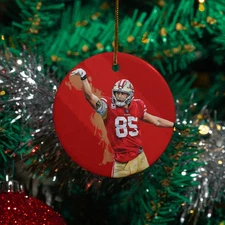 George Kittle Star Player - San Francisco Fans Christmas Ceramic Ornament Gift