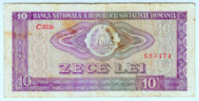 1966 Romania 10 Lei 693474 Paper Money Banknotes Currency