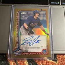 2025 Topps Chrome Pro Debut SAM ANTONACCI - GOLD On Card Auto #04/50 White Sox