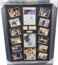 Warren Beatty, Dunaway, Gene Hackman Parsons Signed Cut/Photo Framed Collage JSA