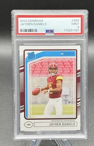 2024 Jayden Daniels Panini Donruss Rated Rookie #389 (RC) Washington PSA 9
