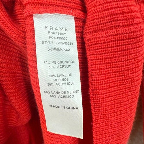 Frame Crop Pullover Sommer Rot Schulterfrei Gr. S - Bild 11 von 13