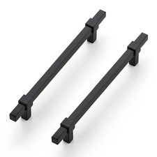 10 Pack Matte Black Cabinet Pulls 61/4 Inch Hole Center Drawer Closet Handles
