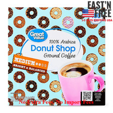 Great Value Donut Shop 100 Arabica Medium Roast Ground Coffee Pods, 38.4oz, NEW