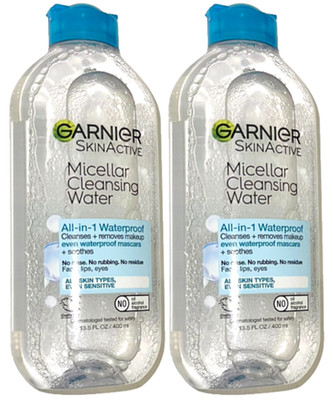 Garnier SkinActive All-in-1 Brightening Micellar Cleansing Water, 13.5oz-2 Pack