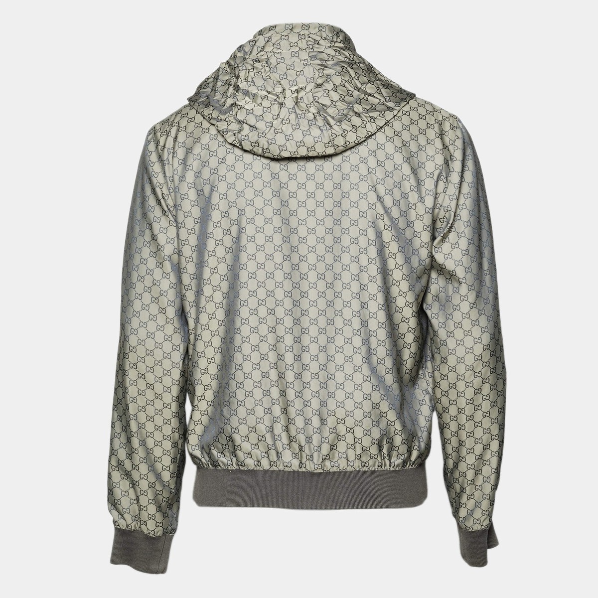 ジャケット・アウター gucci 18AW bomber jacket gg pattern Gucci Grey GG Monogram Synthetic Bomber Jacket M | eBay