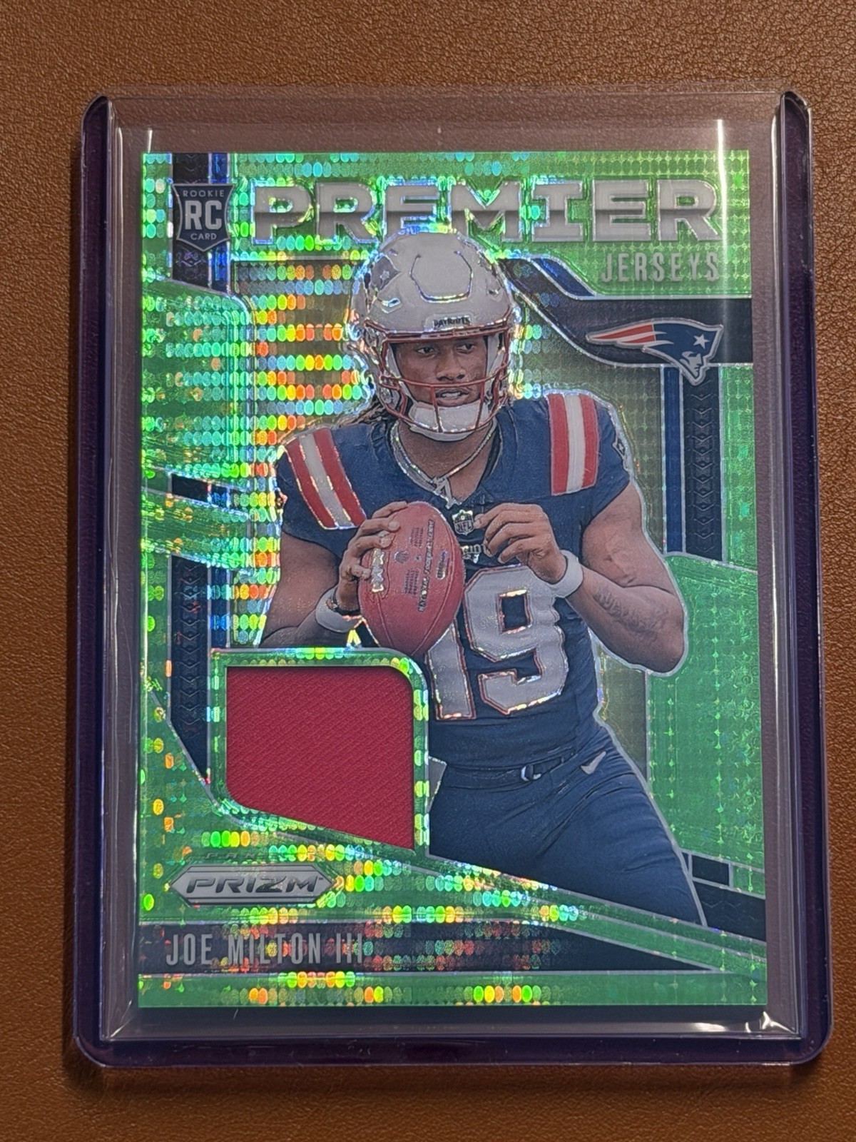 Joe Milton Panini Prizm Premier Jerseys #PJJMN Neon Green Pulsar