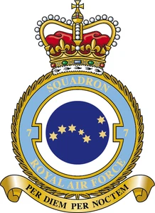No. 7 Squadron RAF badge patch Self Adhesive Vinyl Sticker