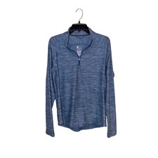 All in Motion Women  s Medium Blue Heather Quarter-Zip Athletic Pullover