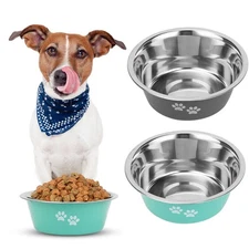 29oz Non Slip Stainless Steel Dog Puppy Pet Animal Feeding Food Water Bowl