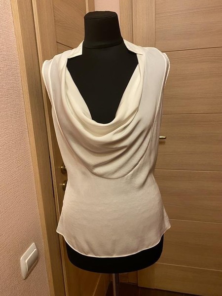 Women Pinko Shirt White Silk M