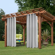 50" W X 96" L Water  Wind Resistant Outdoor Curtain for Patio Porch Gazebo Caba