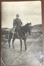 WWI Tasmanian RPPC, Mounted Soldier - Gatehouse Family Connection Wynyard/Oldina