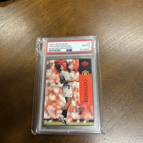2003 UPPER DECK MANCHESTER UNITED #14 CRISTIANO RONALDO *PSA 8* NM-MT