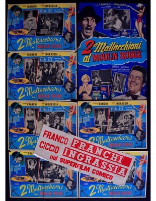 fotobuste 2 MATTACCHIONI AL MOULIN ROUGE franco franchi ciccio ingrassia F300