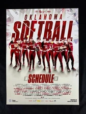 2024 NATIONAL CHAMPIONS OU OKLAHOMA SOONERS SOFTBALL SCHEDULE POSTER  18x24