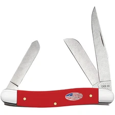 CASE XX KNIVES MEDIUM STOCKMAN - AMERICAN WORKMAN CS - SMOOTH RED SYNTHETIC 4318