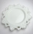 Vintage Milk Glass Lace Edge Plate Daisy Openwork 9” Westmoreland Style