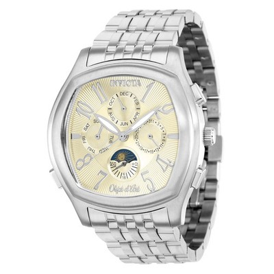 INVICTA OBJECT D' ART'' MOONPHASE 21 JEWEL DECORATED AUTOMATIC DAY DATE MONTH WTC