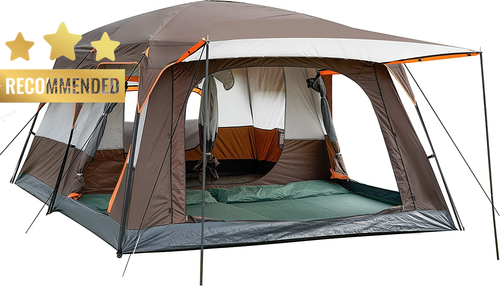 Extra Large Tent 12 Person Family Cabin Tent 2 Rooms 3 Doors Waterproof - Picture 9 of 12