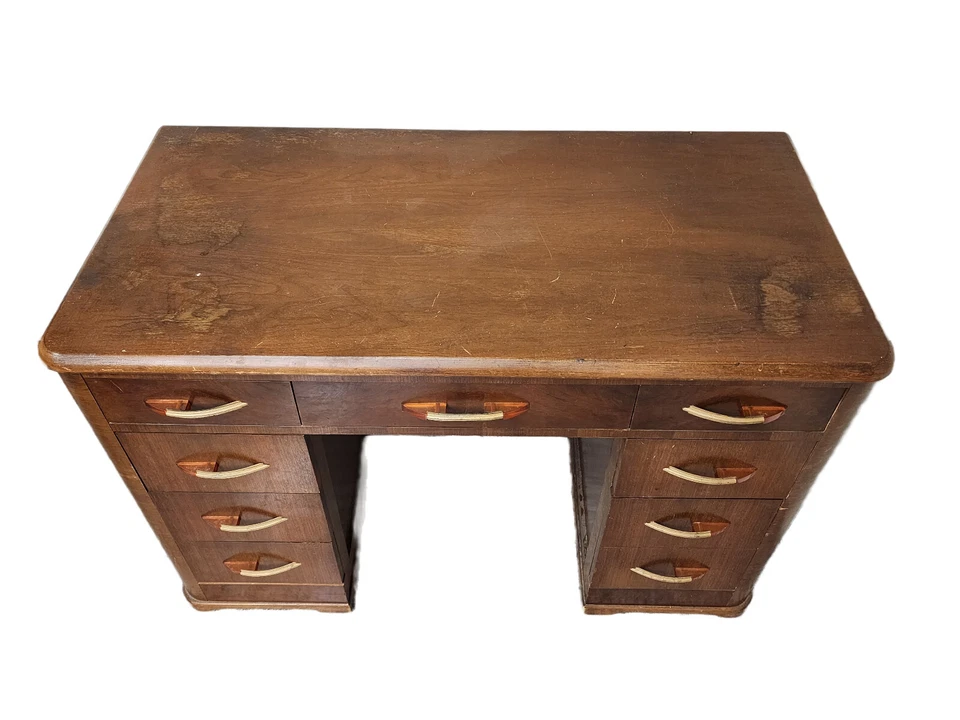 ESCRITORIO ART DECO CON ACCESORIOS DE BAQUELITA Y HOOVER CO SILLA Foto 3 de 4