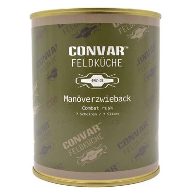Convar Feldküche Manöverzwieback 70 g Dose Zwieback 15 Jahre haltbar Notvorrat