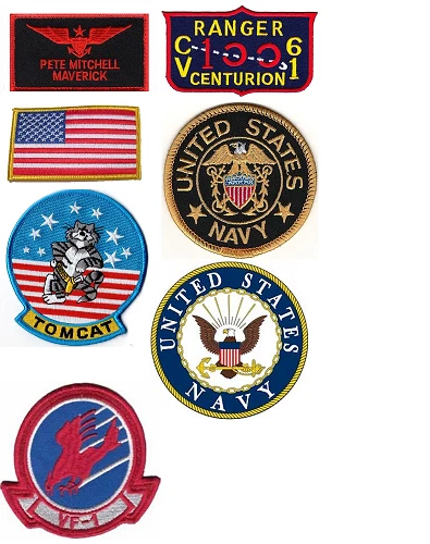 Top Gun Maverick Patch Set Pete Mitchell US Navy Sew On Flight Suit Patches New